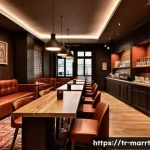 Home 15 뉴로마케팅 기법으로 소비자의 인지 편향 이해하기 - A modern Turkish coffee shop interior bustling with diverse customers enjoying coffee, warm ambient ...
